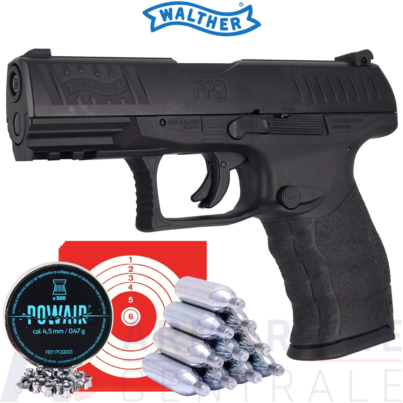 Pack Walther PPQ-M2 Co2 4.5mm (3 joules) Pack Walther PPQ-M2 Co2 4.5mm (3 joules)