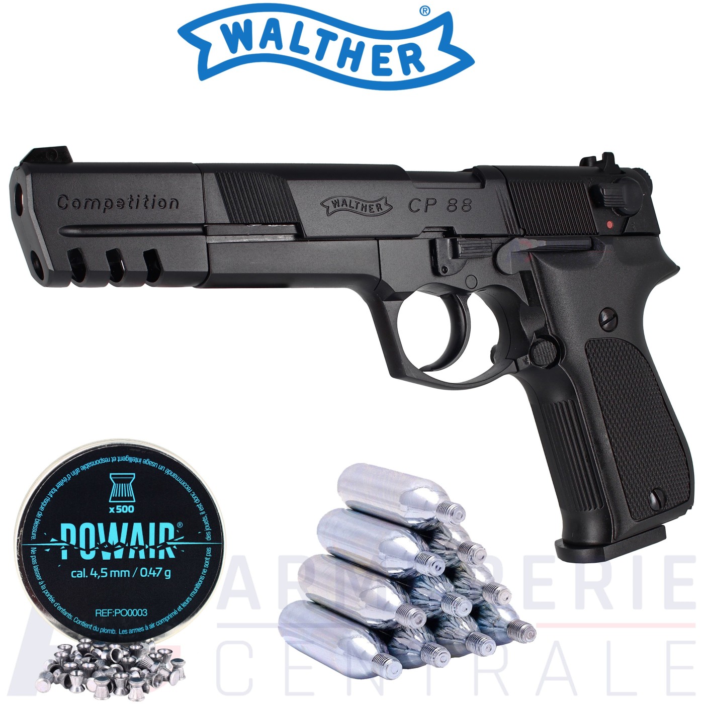 Pack Walther CP88 Comp&eacute;tition 4.5mm (3.5 joules)