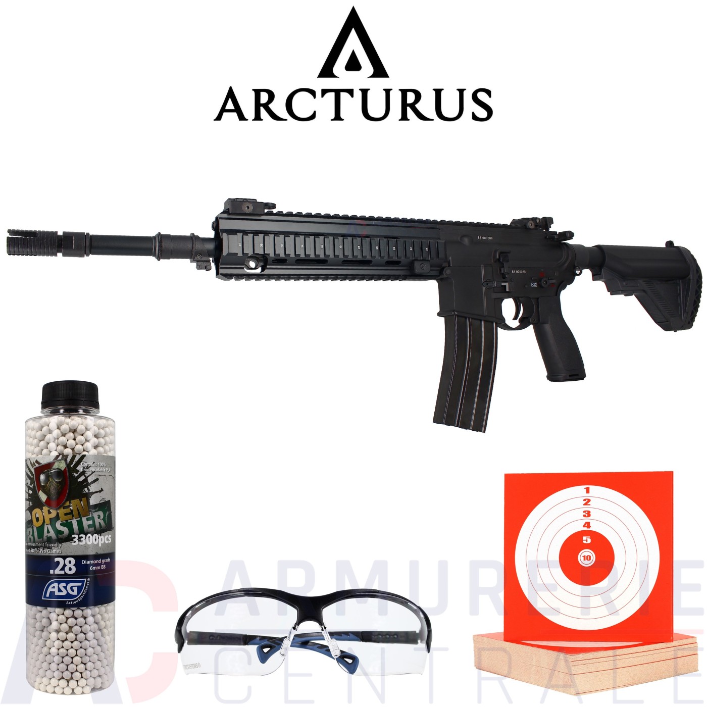 Carabine Arcturus 416 FS 14.5" AEG - noir (1.1 joule) Carabine Arcturus 416 FS 14.5" AEG - noir (1.1 joule)