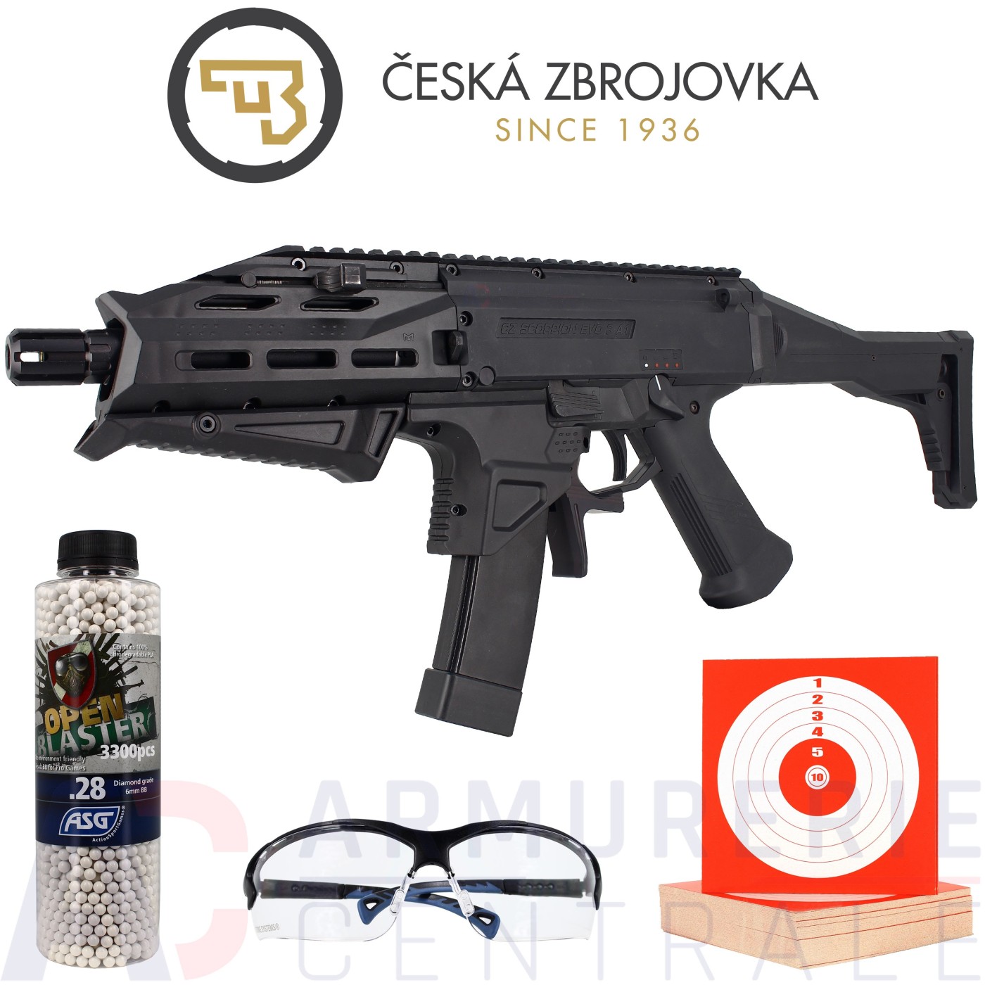 CZ Scorpion EVO 3 ATEK AEG - Noir (1.3 joules) CZ Scorpion EVO 3 ATEK AEG - Noir (1.3 joules)