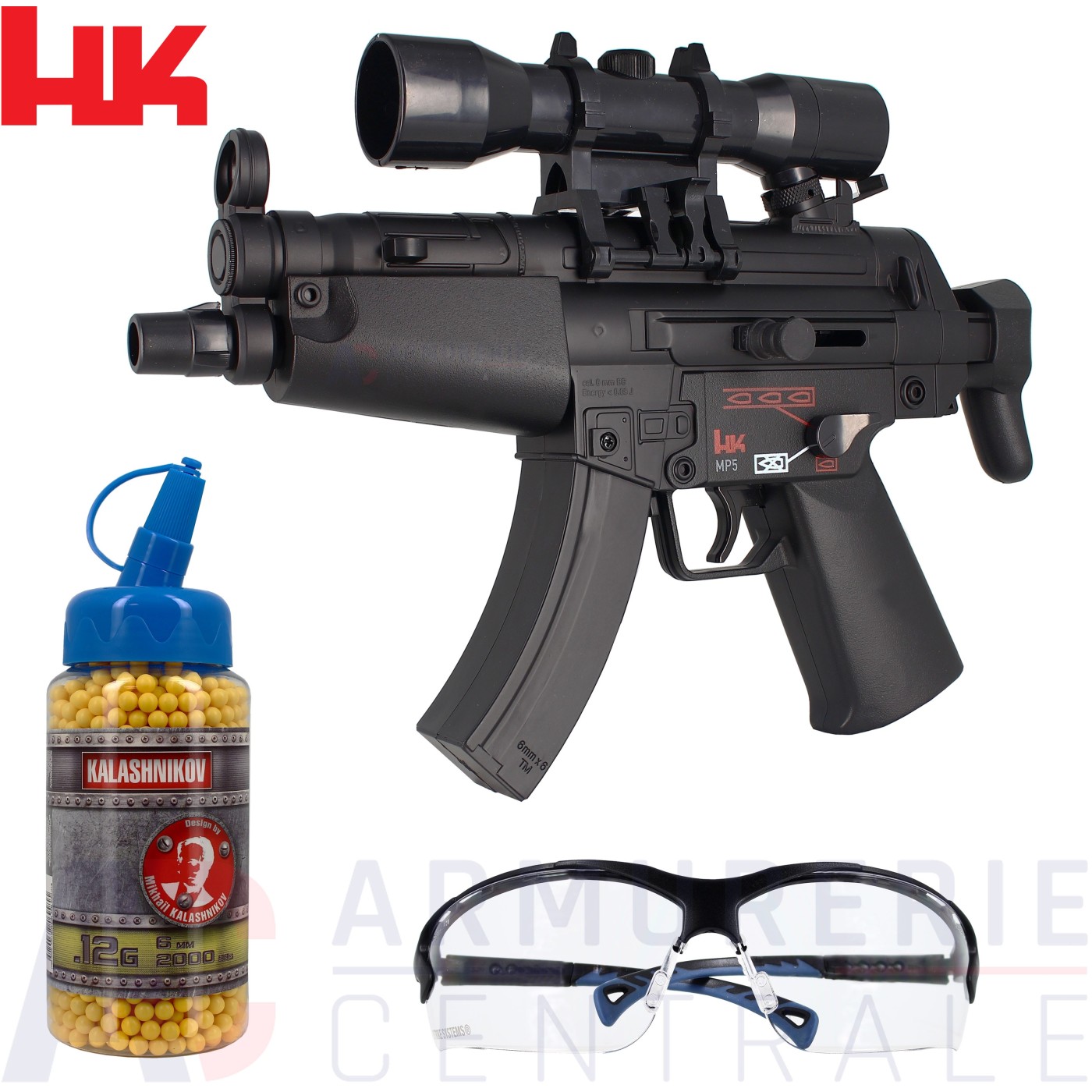 Mitraillette H&K MP5 KIDZ (0.08 Joule) Mitraillette H&K MP5 KIDZ (0.08 Joule)