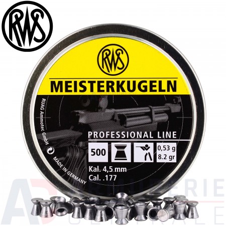 500 Plombs plats RWS Meisterkugeln 4.5mm