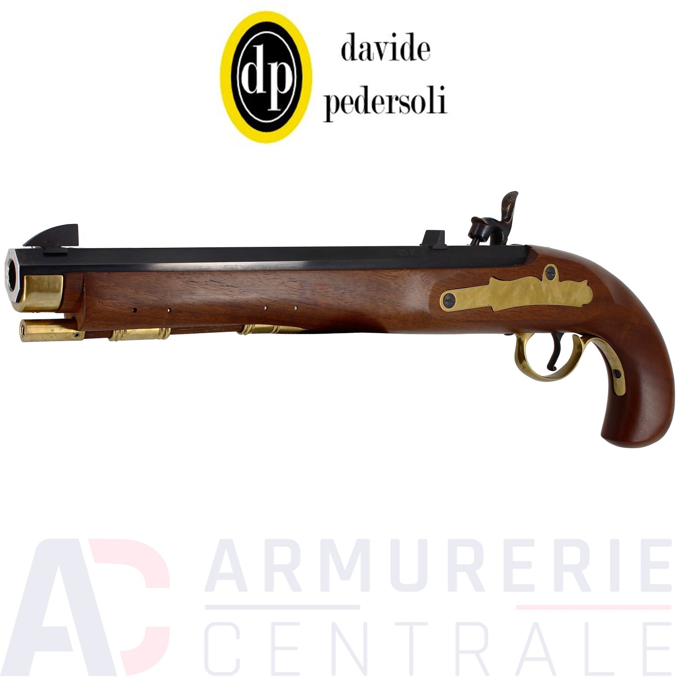 Pistolet Pedersoli Kentucky &agrave; poudre noire .45