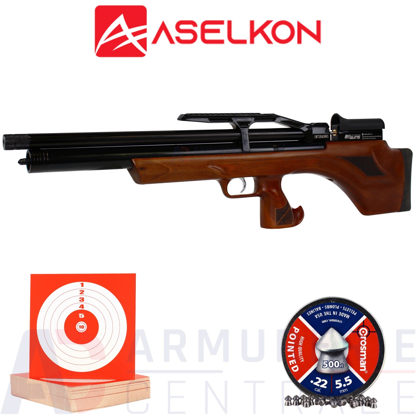 Carabine Aselkon PCP MX7 Wood 5.5mm (19.9 joules) Carabine Aselkon PCP MX7 Wood 5.5mm (19.9 joules)