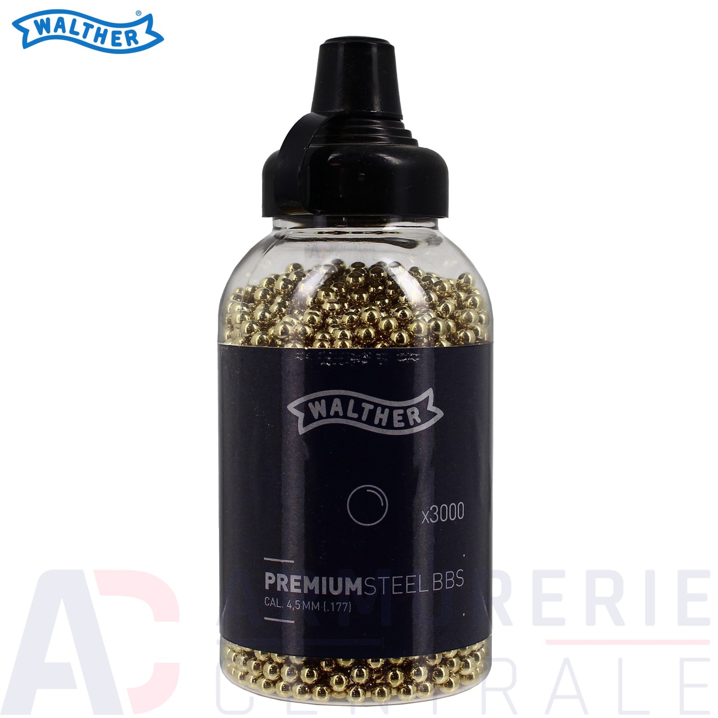 Billes acier premium WALTHER x3000 - 4,5mm BBs Billes acier premium WALTHER x3000 - 4,5mm BBs