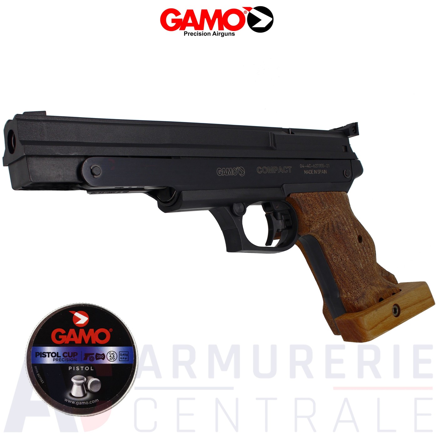 Pistolet à plomb Gamo Compact Gaucher 4.5 mm (3.67 joules) Pistolet à plomb Gamo Compact Gaucher 4.5 mm (3.67 joules)