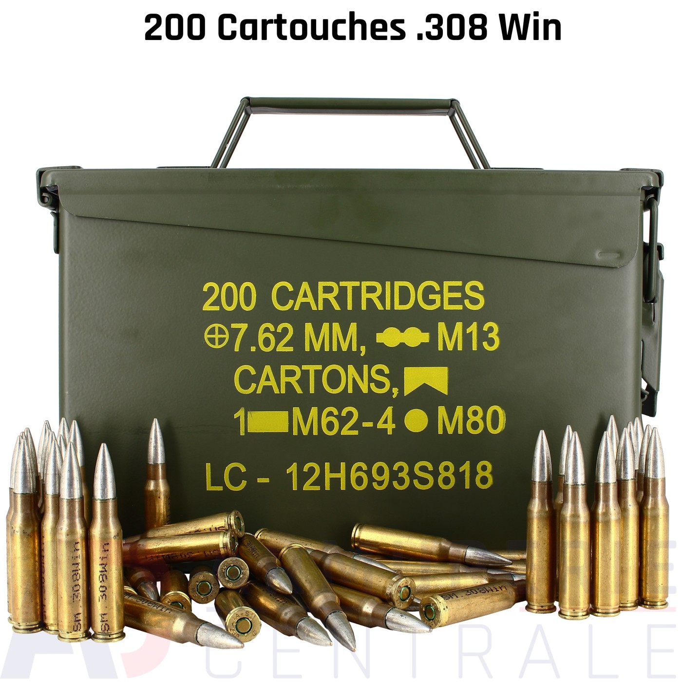 Caisse de 200 cartouches SM .308 Win (148 grains) Caisse de 200 cartouches SM .308 Win (148 grains)