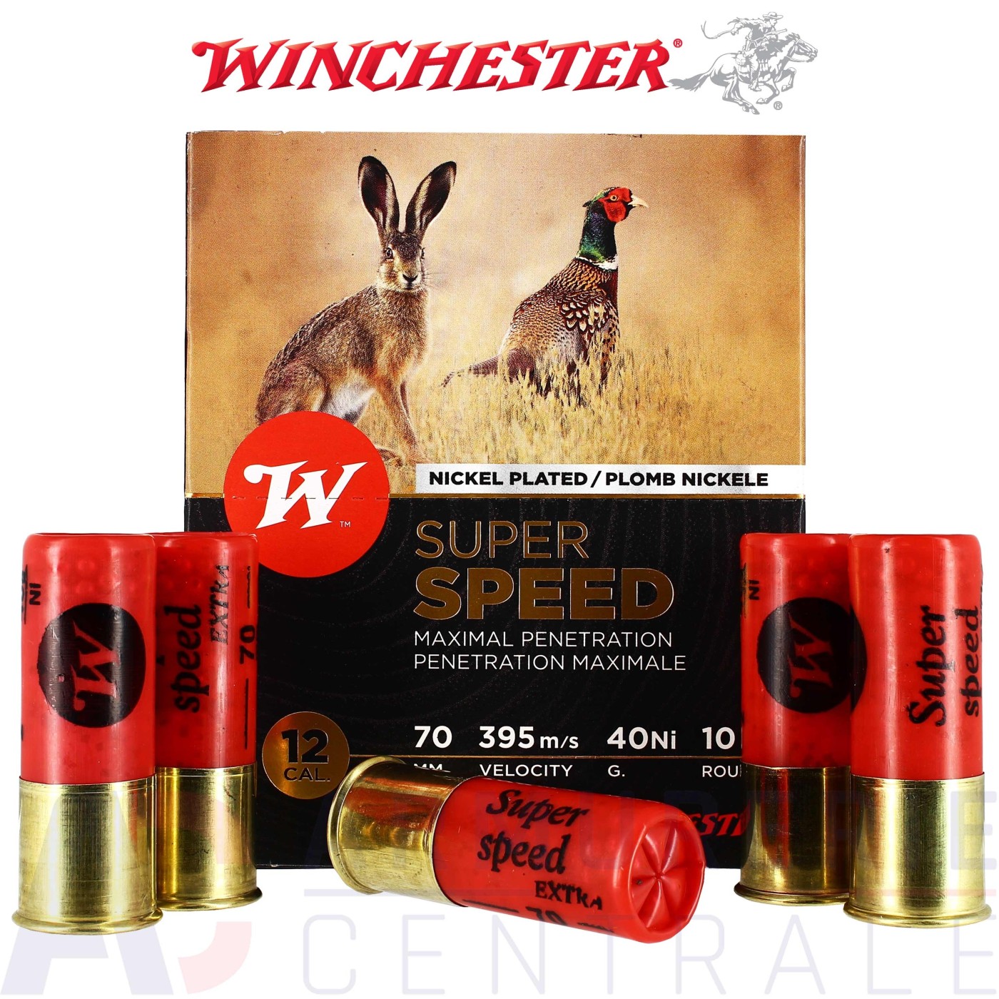 10 cartouches Winchester super speed N°1/ 2 / 6 40gr cal.12/70 10 cartouches Winchester super speed N°1/ 2 / 6 40gr cal.12/70