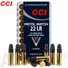 Cartouches .22LR CCI Pistol Match (40 grains)