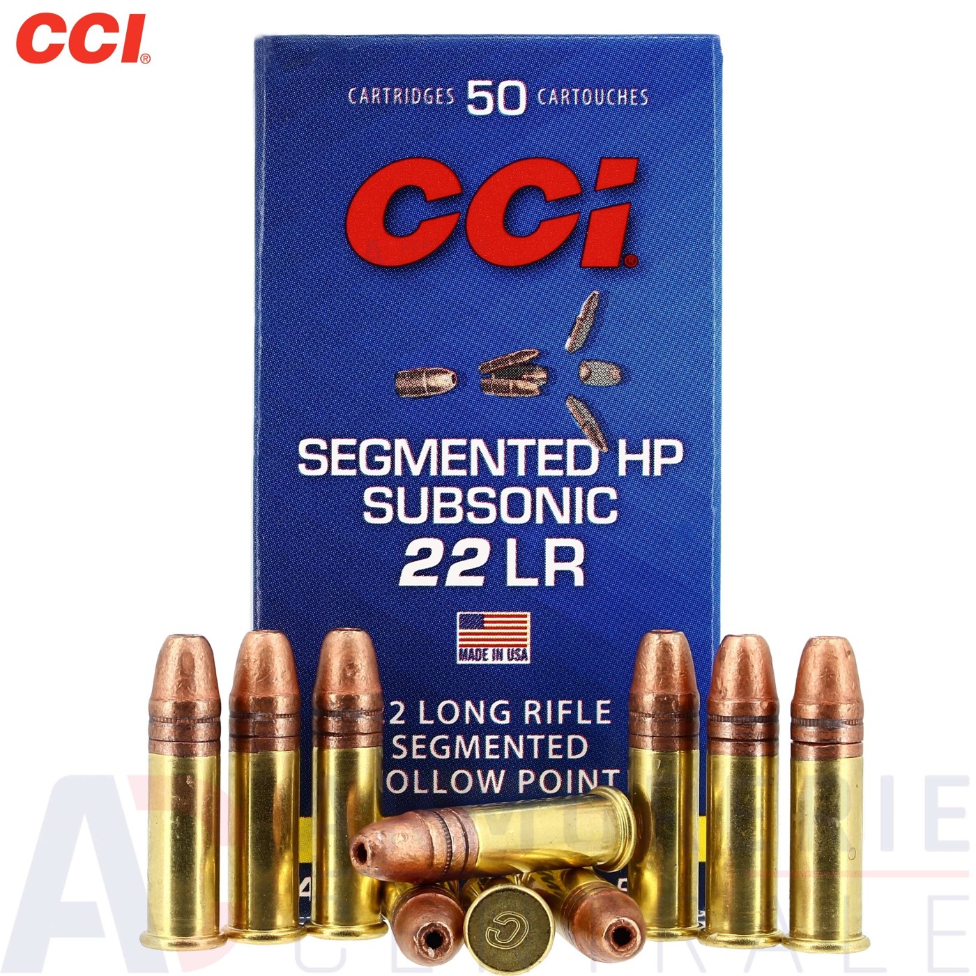 Cartouches 22LR CCI Segmented HP Subsonic x50 Cartouches 22LR CCI Segmented HP Subsonic x50