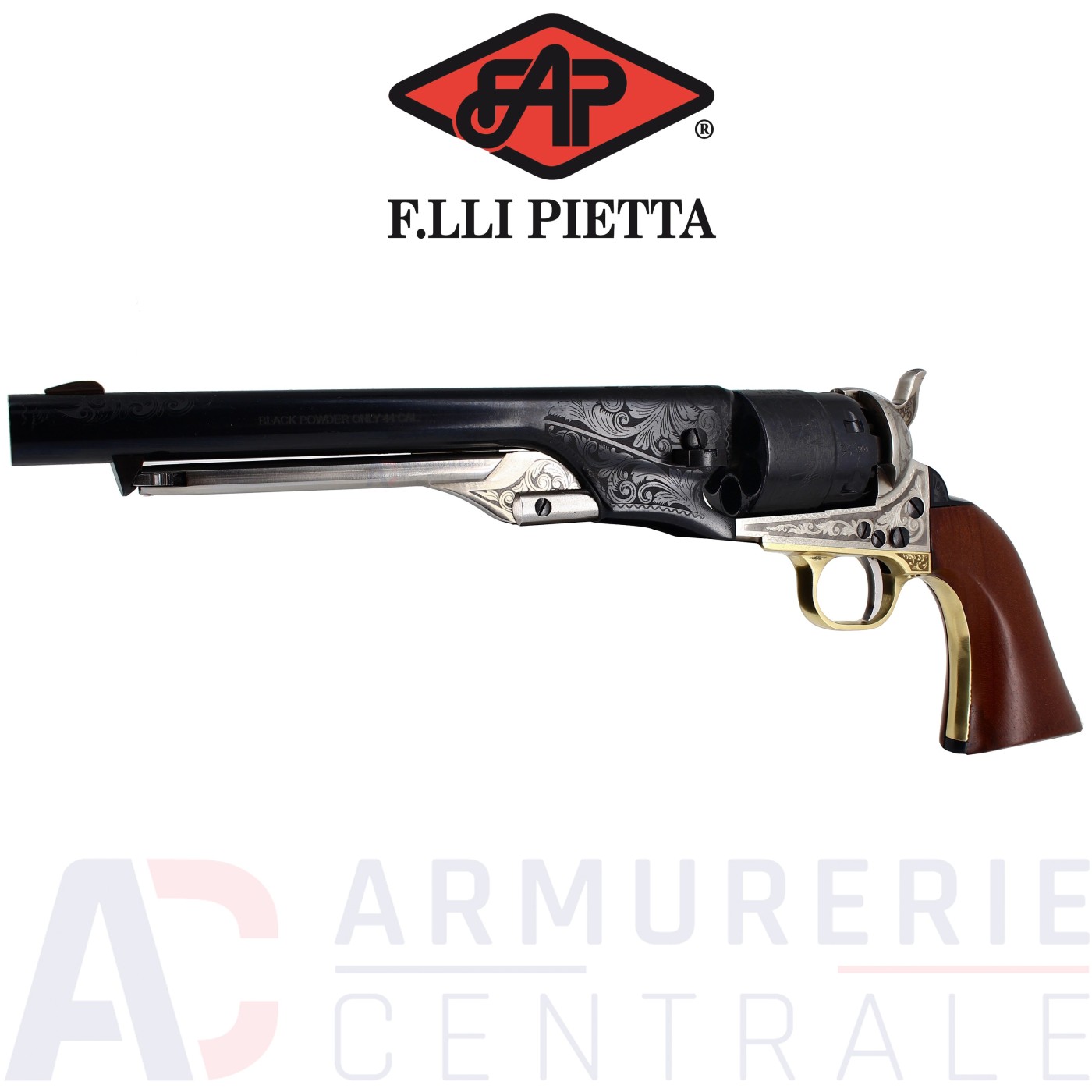 Revolver Pietta 1860 Army Deluxe grav&eacute; .44