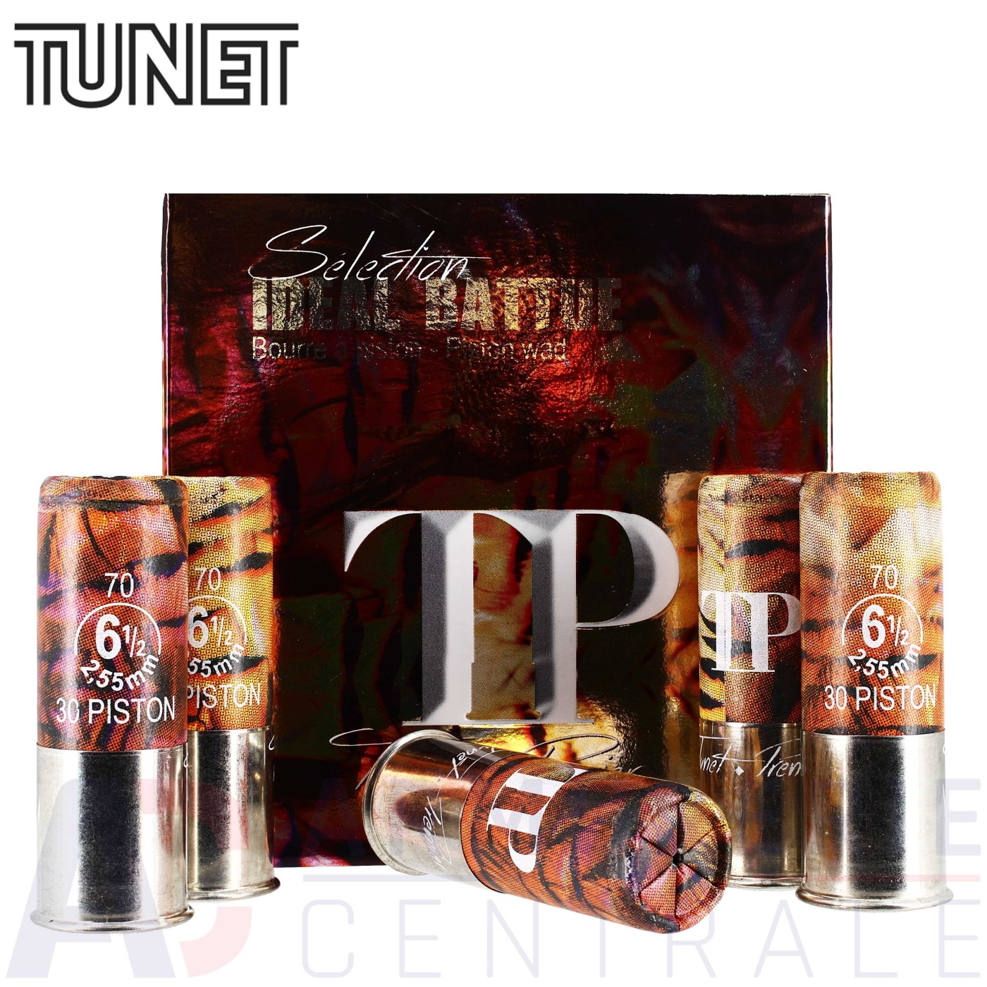 25 cartouches Tunet Ideal Battue 30g 12/70 n&deg;6 1/2