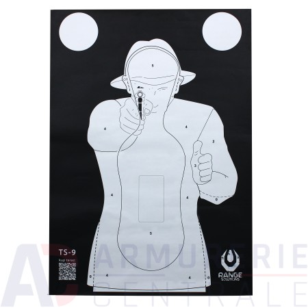 Cible de tir silhouette humaine / police blanche x50