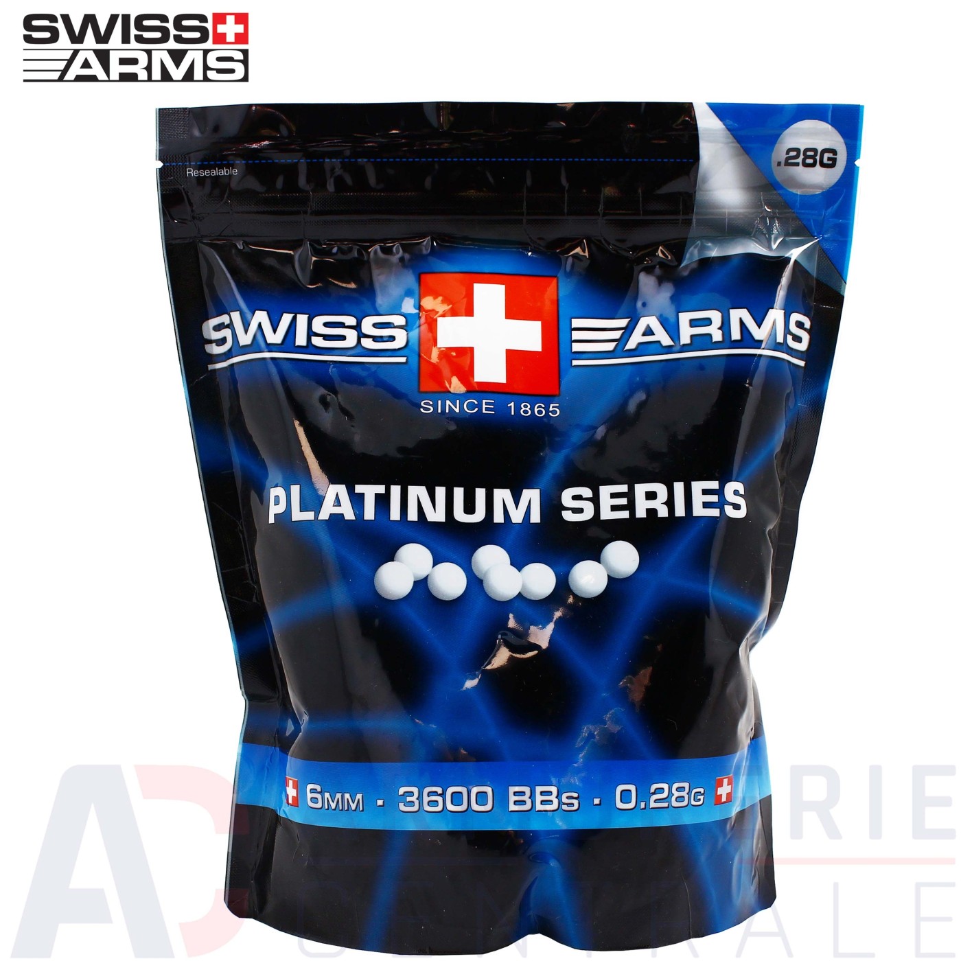 Sac 3600 billes Swiss Arms s&eacute;rie Platinium 0,28 gr
