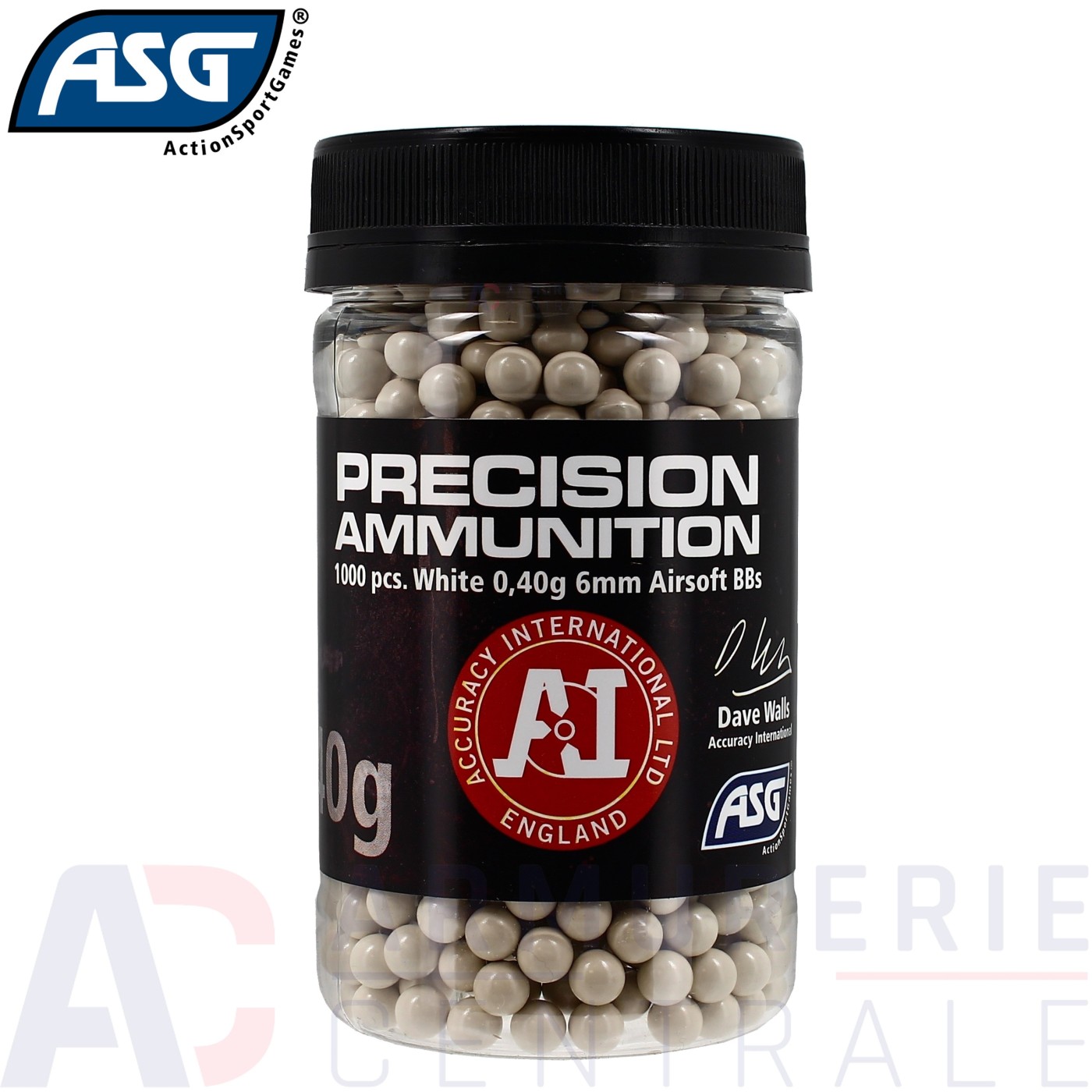 1000 billes BBs en biberon ASG - 0.40g 1000 billes BBs en biberon ASG - 0.40g