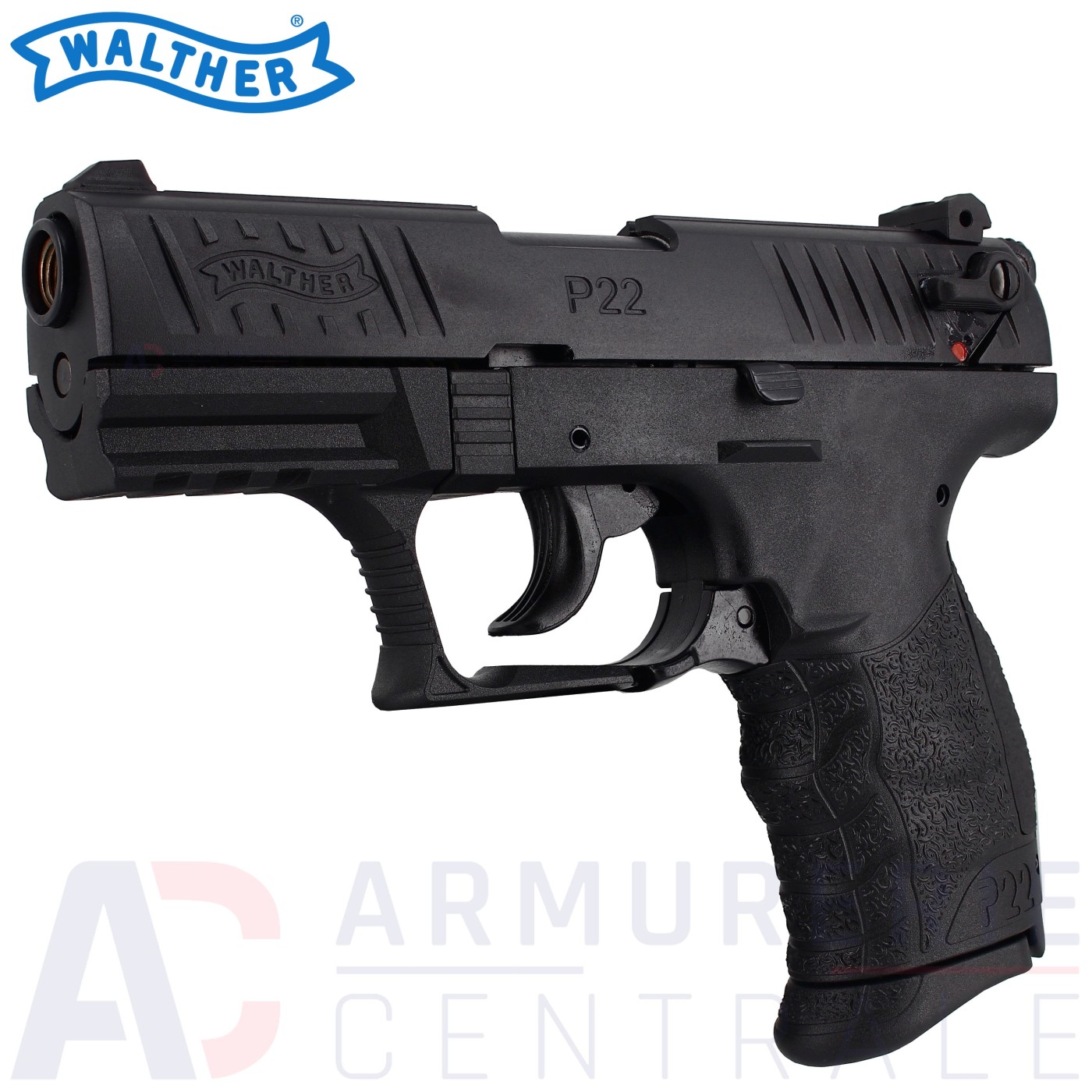 Pistolet à blanc P22Q Walther noir 9mm PAK Pistolet à blanc P22Q Walther noir 9mm PAK