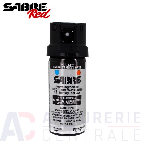 Aérosol de défense Sabre Red MK2 Stream OC+CS 48ml