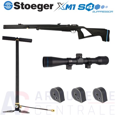 Stoeger PCP XM1 S4 Suppressor avec lunette 4X32 et 3...