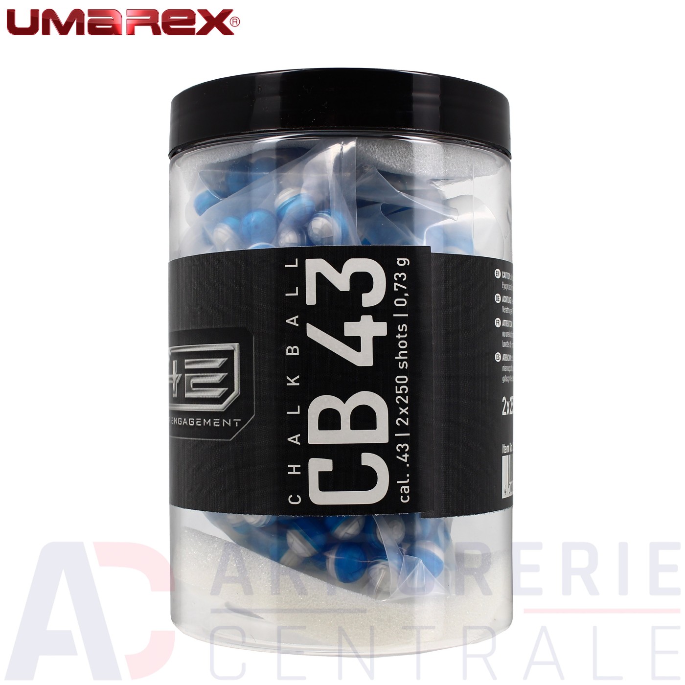 500 balles Craie Blanche Umarex CB43 calibre .43