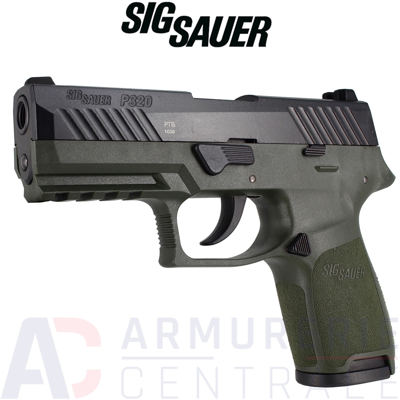 Pistolet Sig Sauer P320 Green/Noir 9mm PAK
