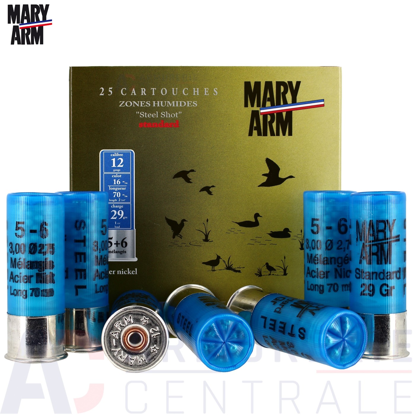 25 Cartouches Mary Arm Steel 29g n&deg;5+6 12/70