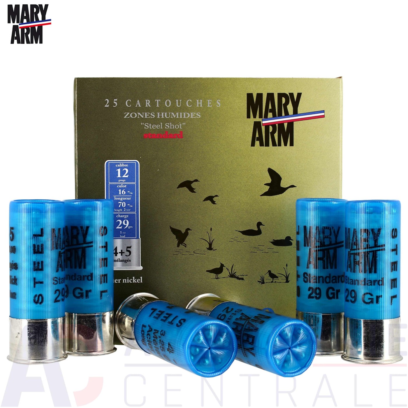 25 Cartouches Mary Arm Steel 29g n°4+5 12/70 25 Cartouches Mary Arm Steel 29g n°4+5 12/70