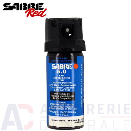 Aérosol de défense Sabre Red 5.0 MK2 Stream 48ml