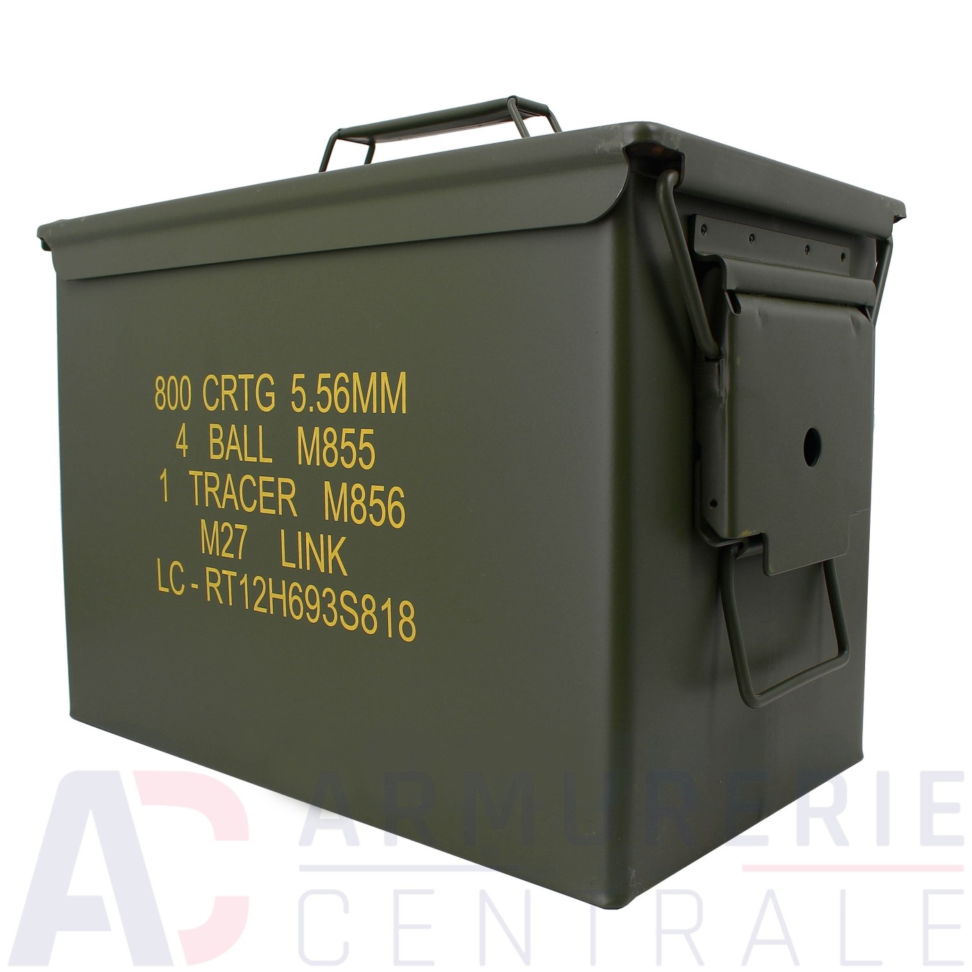 Caisse militaire pour munitions US 5.56 