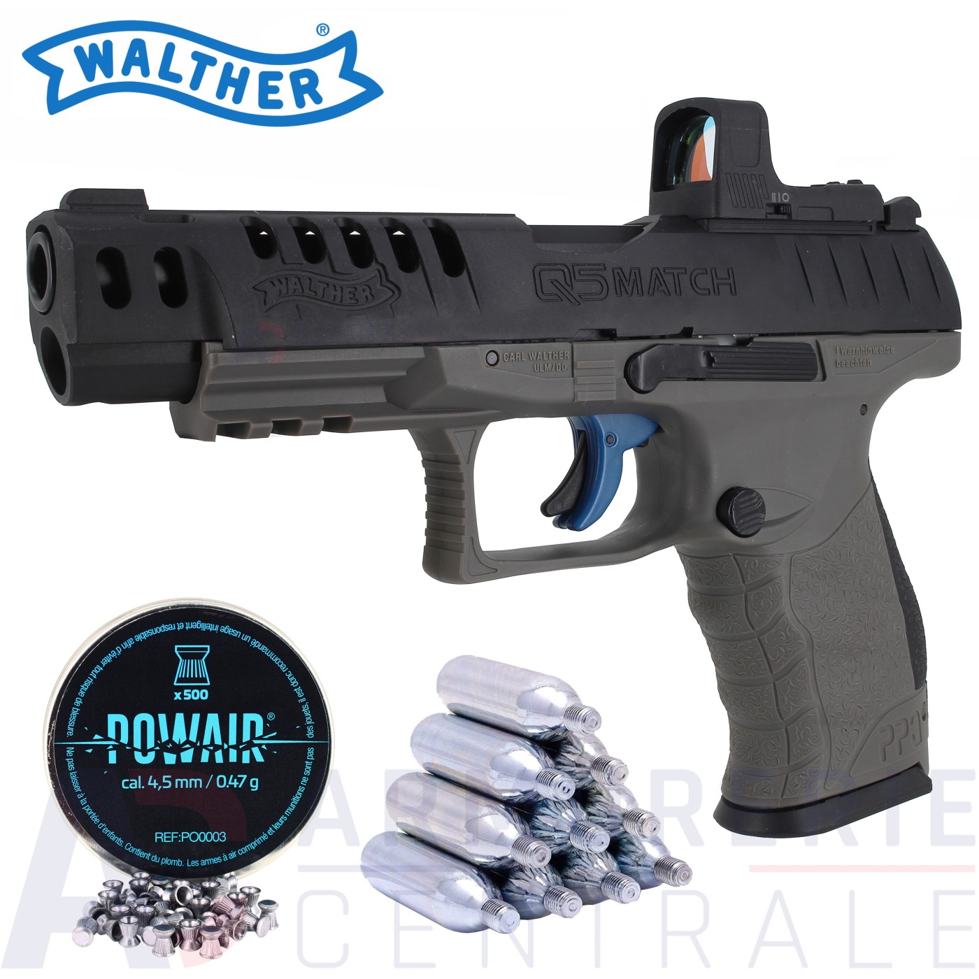 Pistolet Umarex Walther Q5 Match 5" CO2 4.5mm (3 joules) Pistolet Umarex Walther Q5 Match 5" CO2 4.5mm (3 joules)