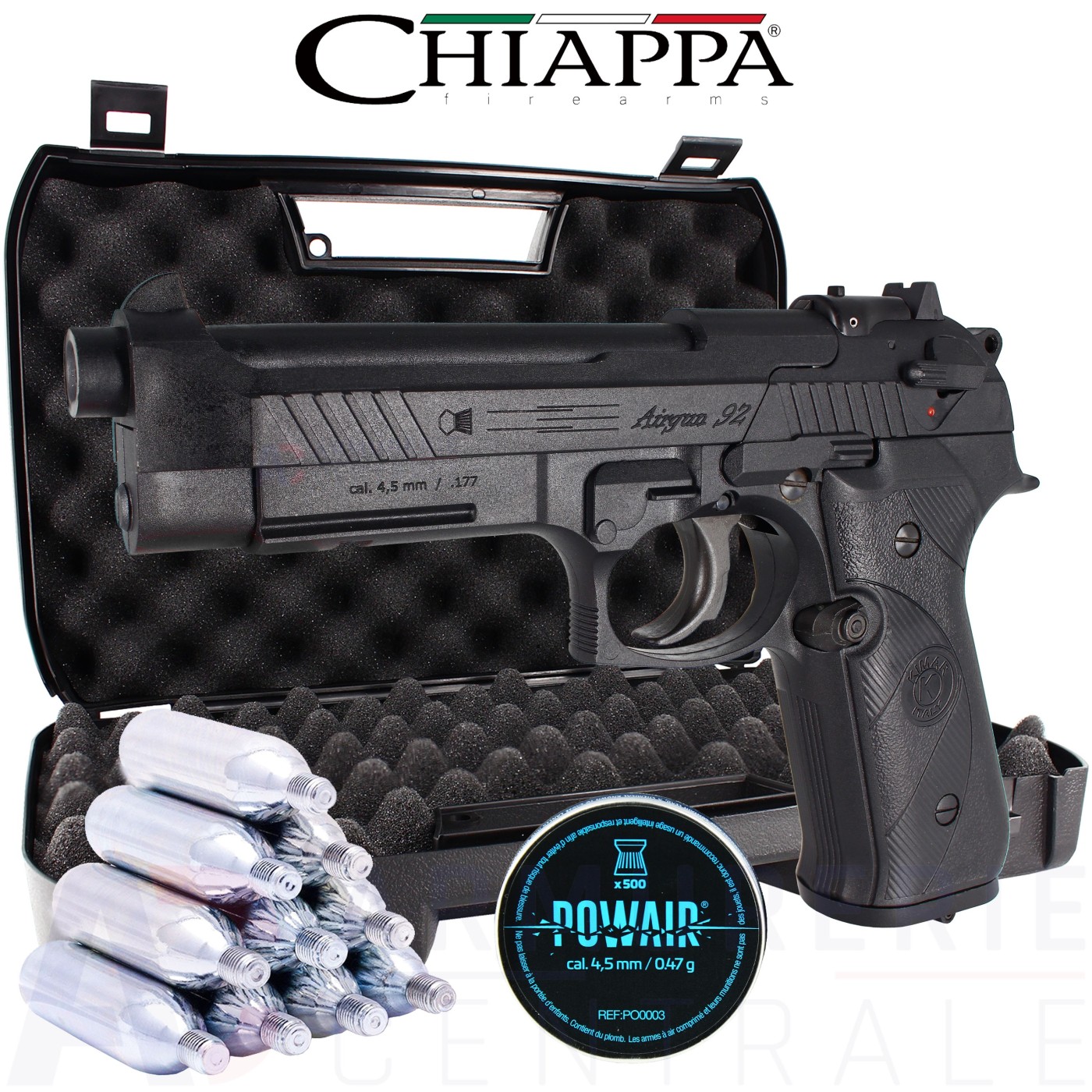 Pistolet Chiappa AG92 CO2 4.5mm  (3.5 joules)