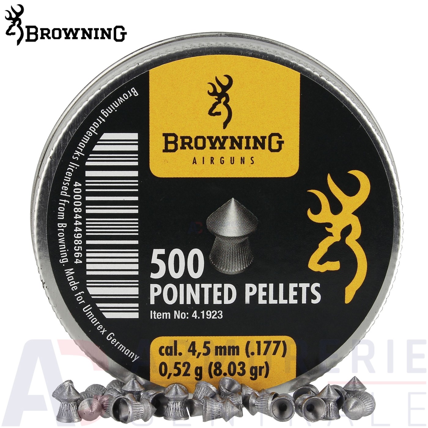 500 plombs Browning tête pointue 4.5mm 500 plombs Browning tête pointue 4.5mm