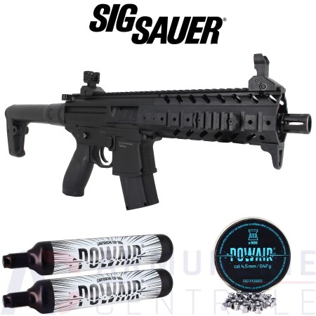 Pack Carabine Sig Sauer MPX CO2 88g 4.5mm (6.7 joules)