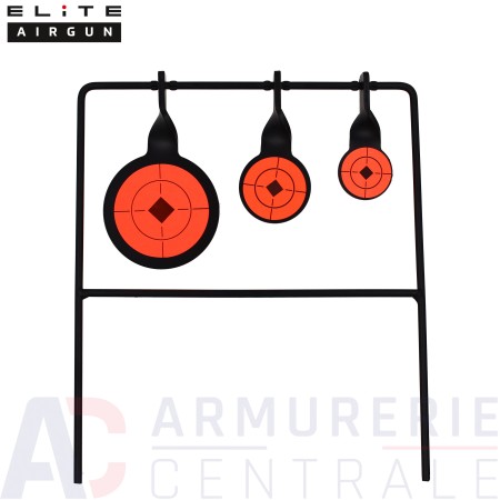 Support 3 cibles basculantes acier Elite Airgun