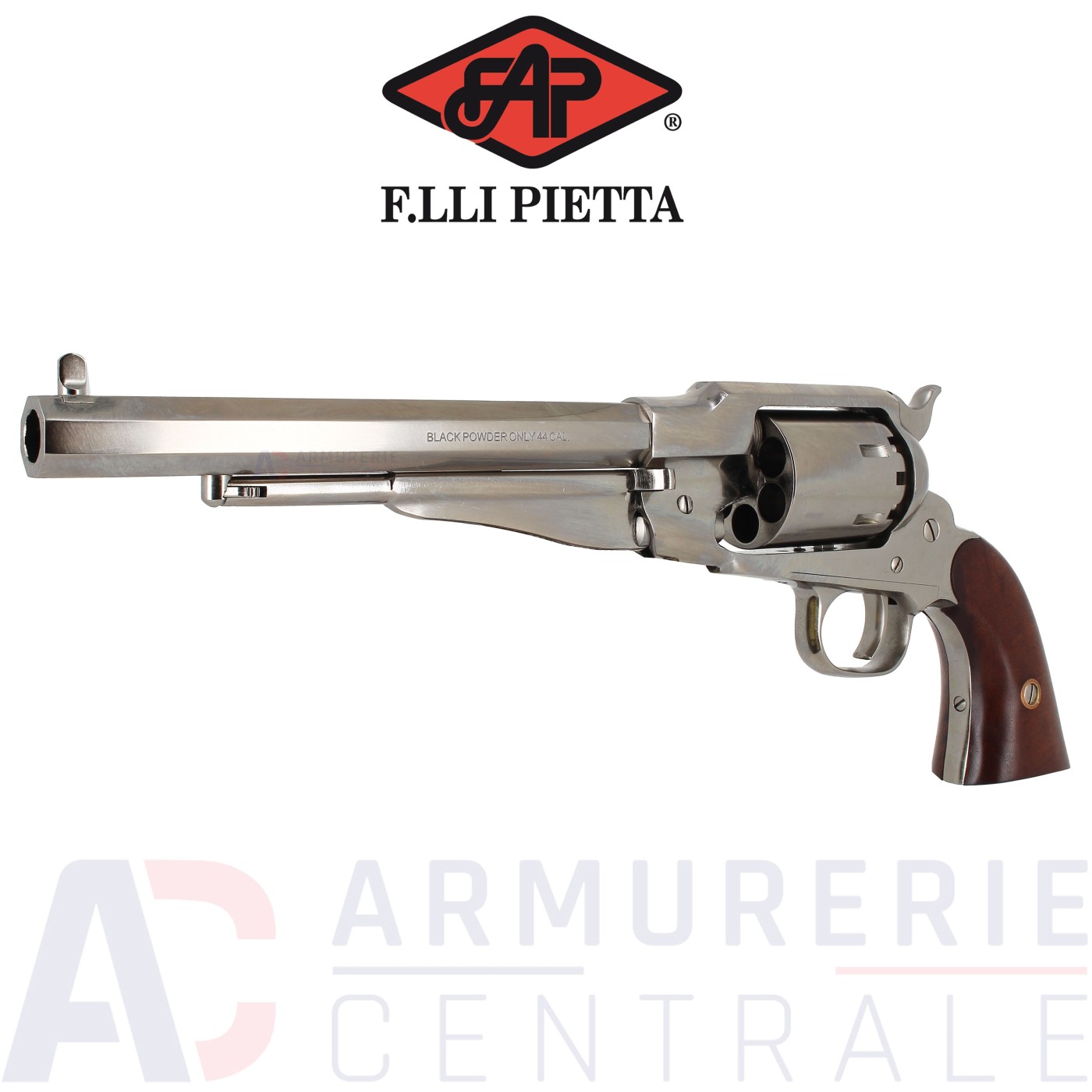 Revolver 6 coups Pietta 1858 Remington Texas Nickel .44 Revolver 6 coups Pietta 1858 Remington Texas Nickel .44