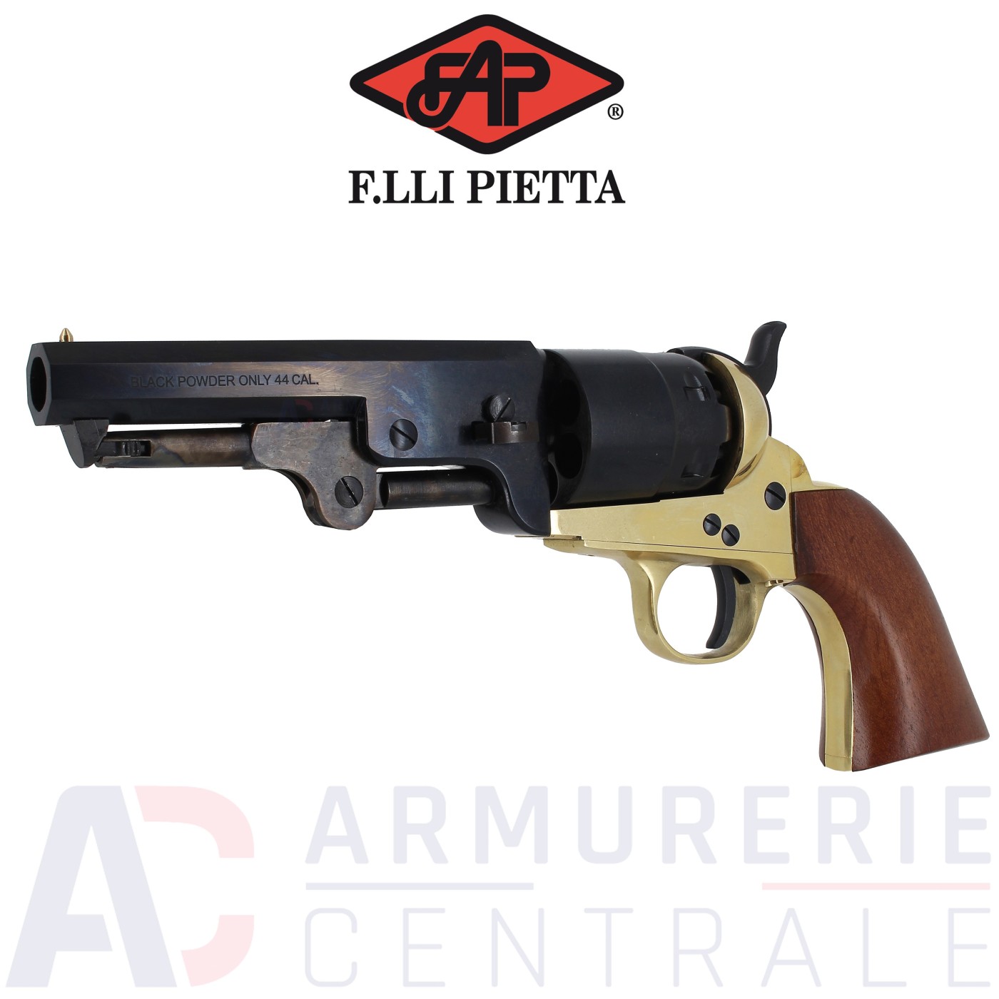 Revolver poudre noire Pietta 1851 Navy Rebnord Sherriff .44 PN