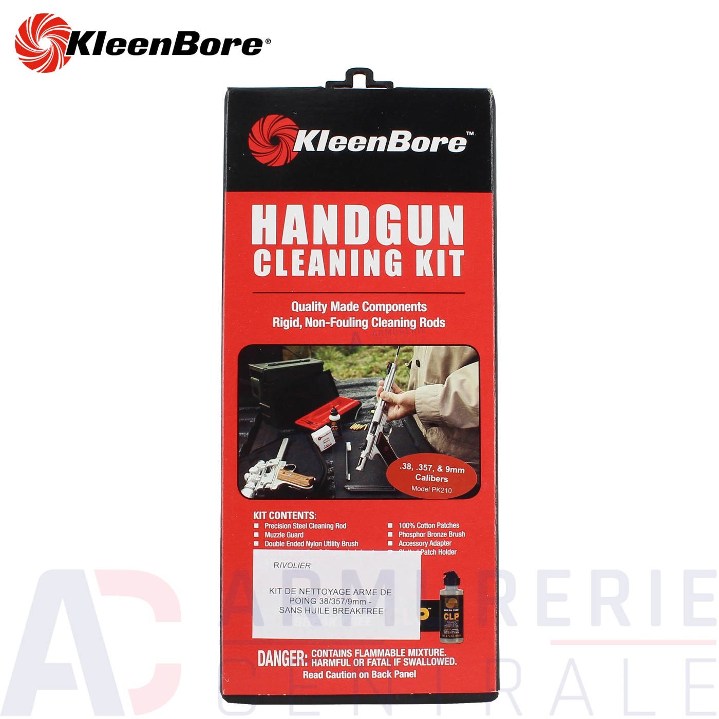Kit de nettoyage KleenBore pour arme de poing - .38 .357 9mm 