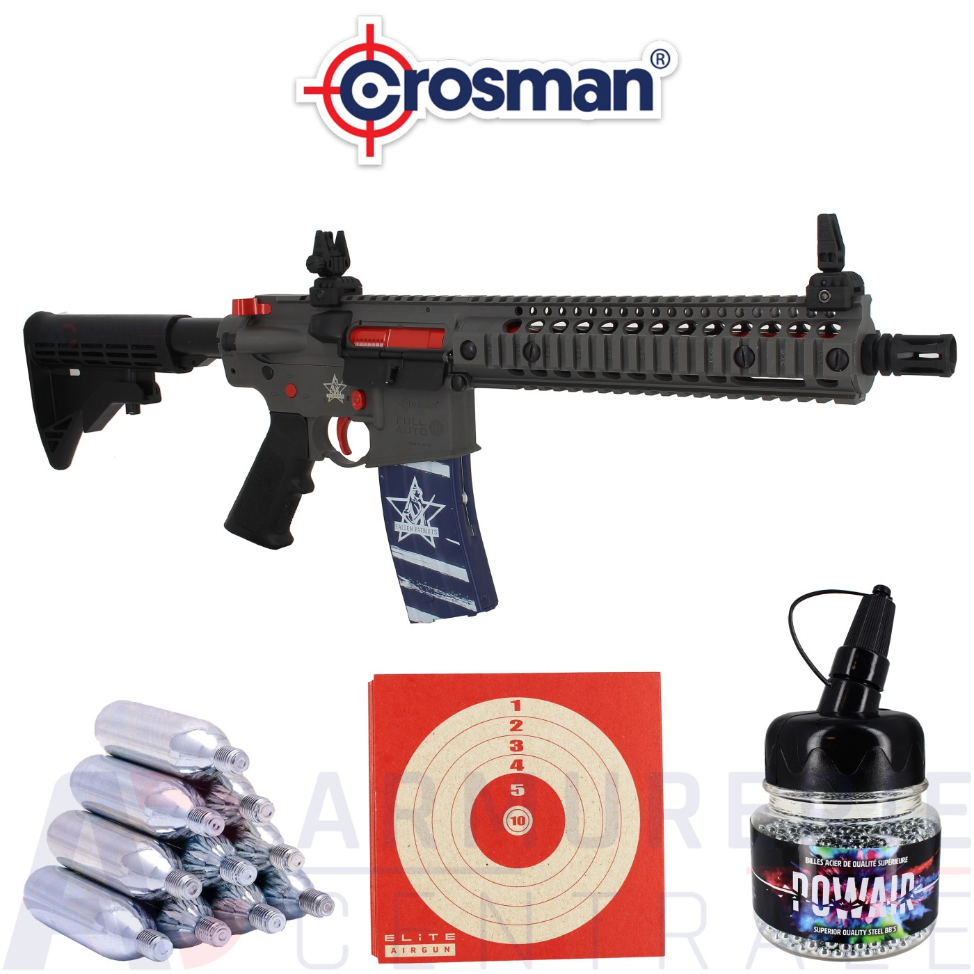 Carabine Crosman R1 Fallen Patriots Full auto 4.5mm BB's (3 joules) Carabine Crosman R1 Fallen Patriots Full auto 4.5mm BB's (3 joules)