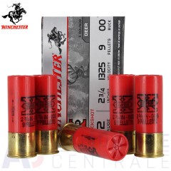 5 Cartouches Winchester Super Chevrotine double zéro Calibre 12-70