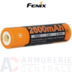 Batterie pour lampe Fenix Li-ion 18650 2600 mAh ARB-L18