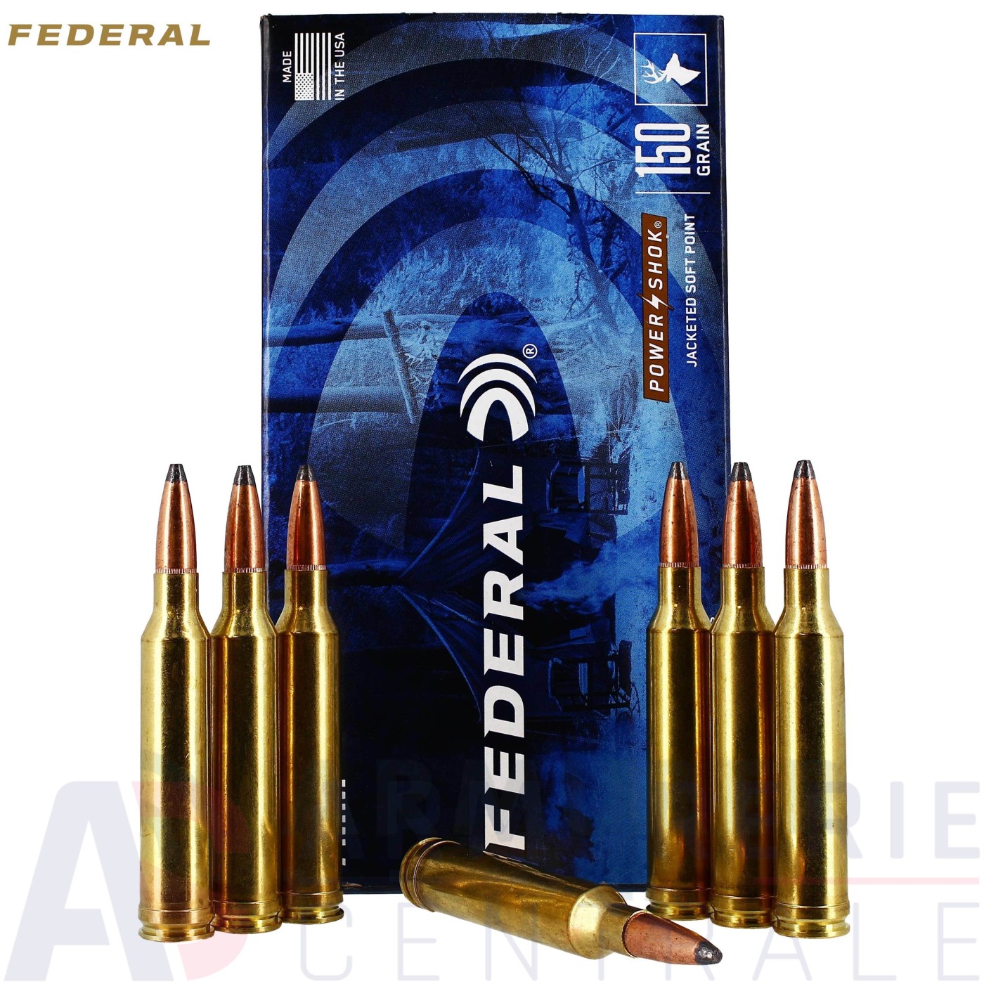 Boite de 20 cartouches Federal 7mm Rem Mag Power Shok 150 gr Boite de 20 cartouches Federal 7mm Rem Mag Power Shok 150 gr